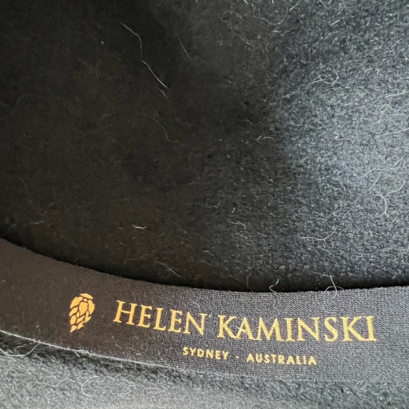 Helen Kaminski black wool wide brim fedora hat - Picture 9 of 12